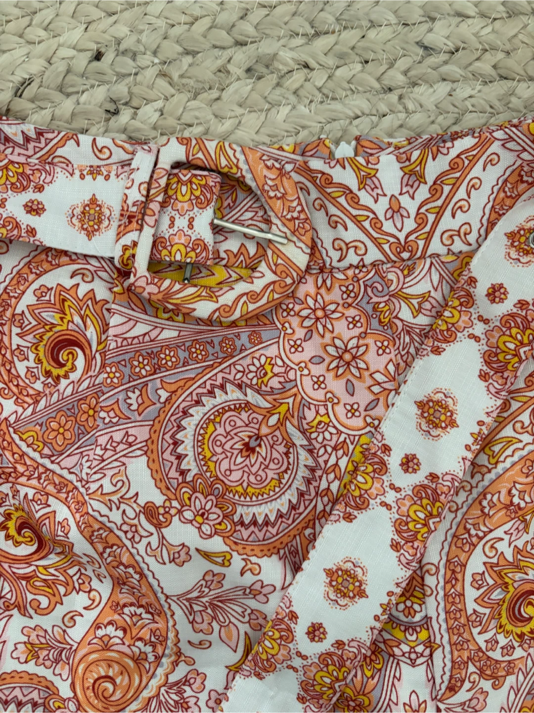 Paisley Print Shorts with Belt - photo 2