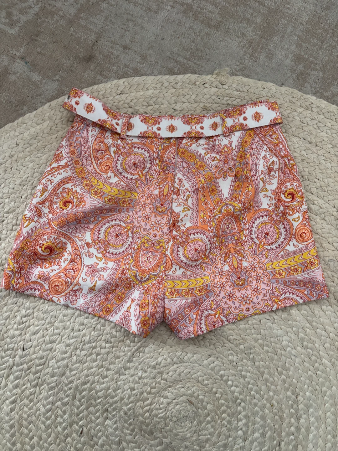 Paisley Print Shorts with Belt - photo 3