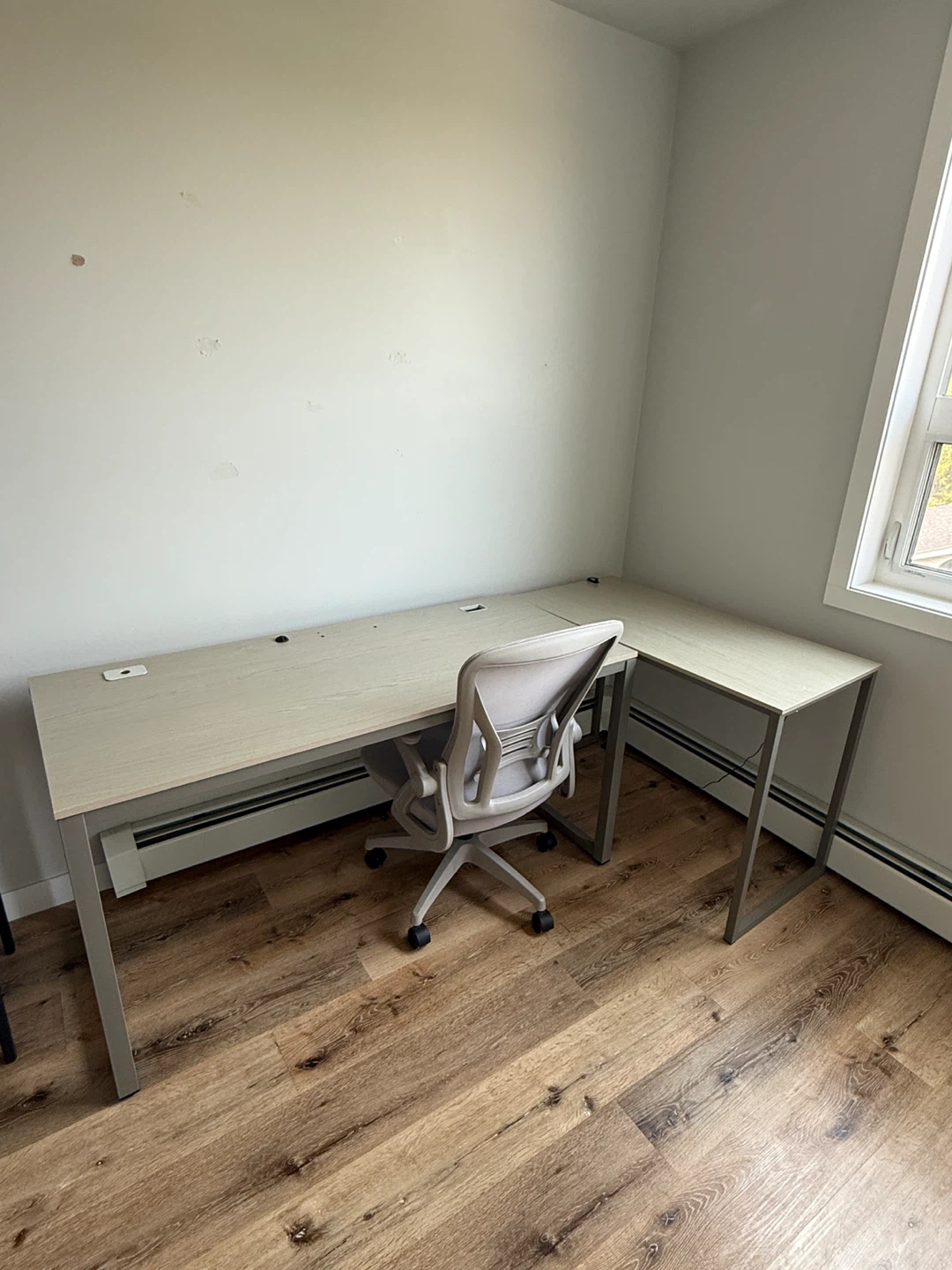 L-Shaped Desk with Chair