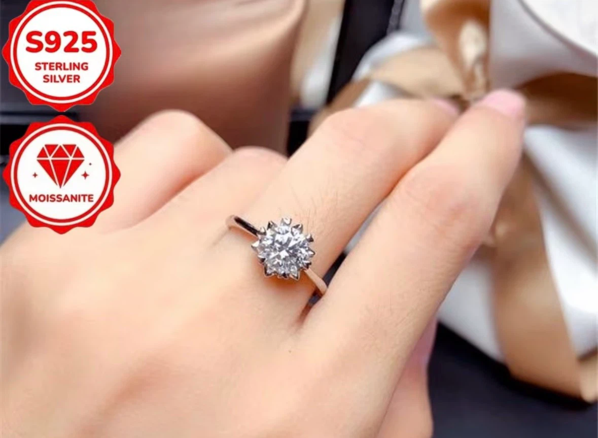 Sterling Silver Moissanite Ring - photo 5