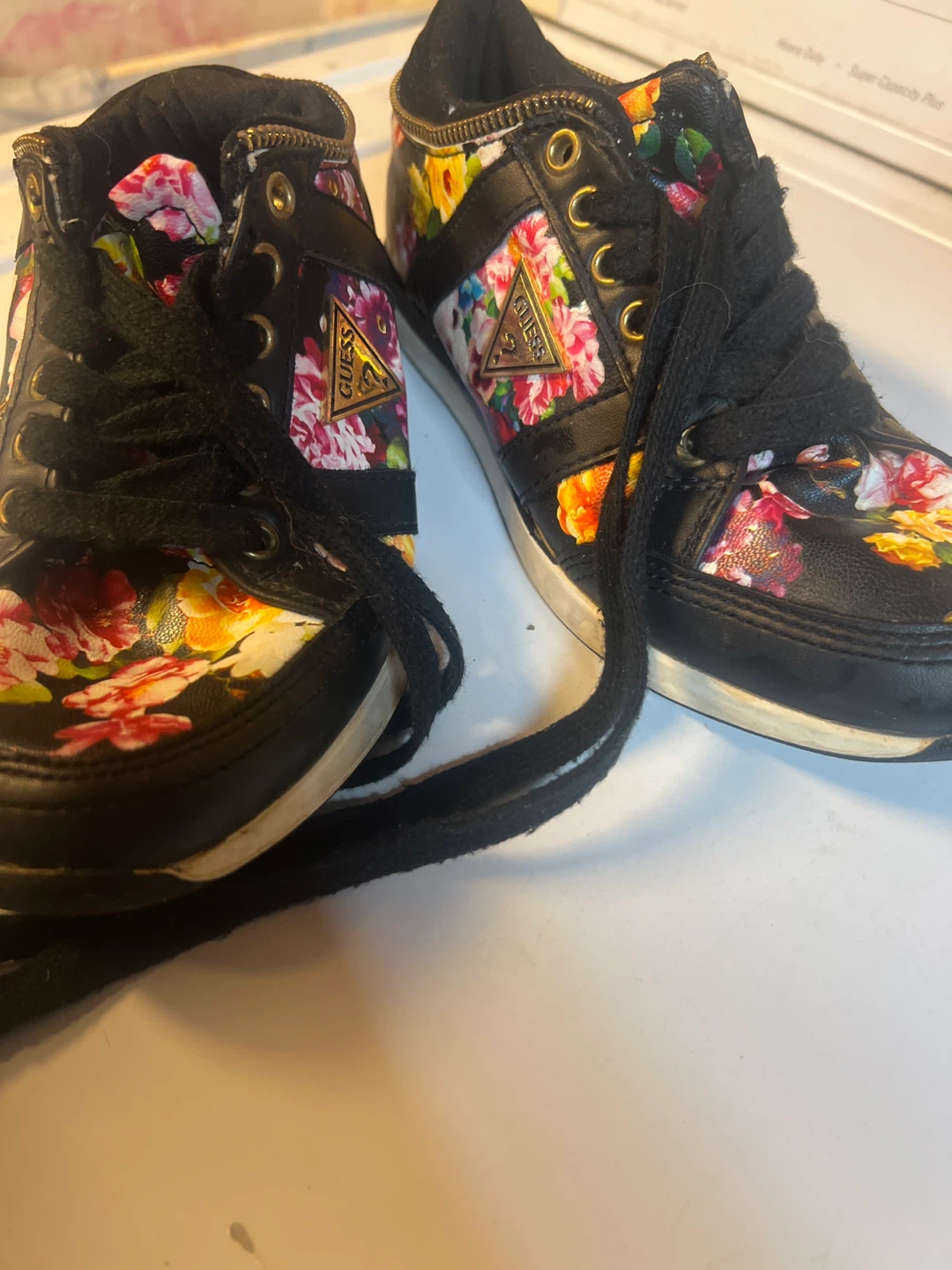 Guess Floral High-Top Sneakers