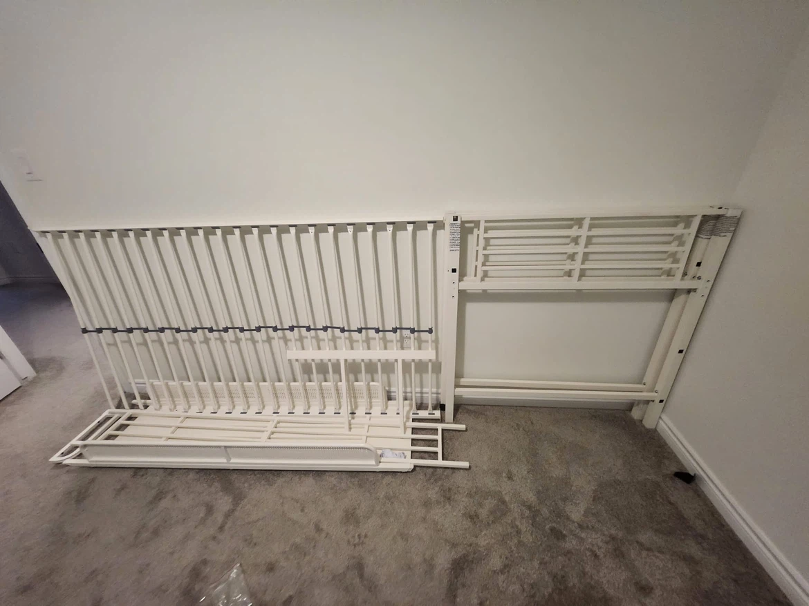 White Loft Bed with Slide and Mattress - photo 2