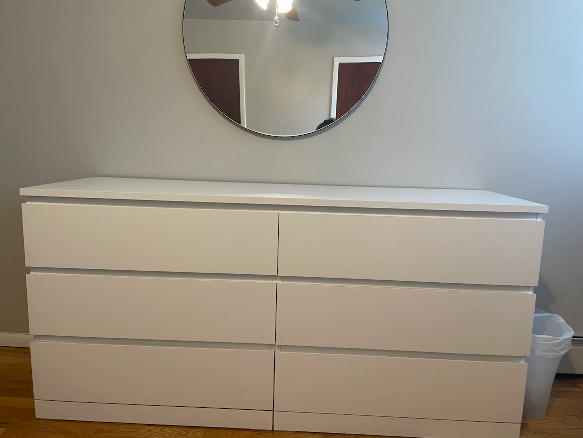 White 6-Drawer Dresser - photo 3
