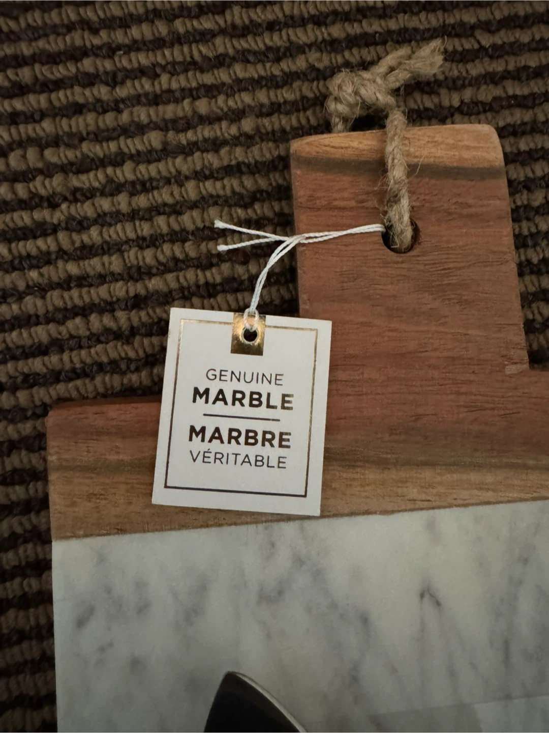 Marble cheese board with knife - photo 3