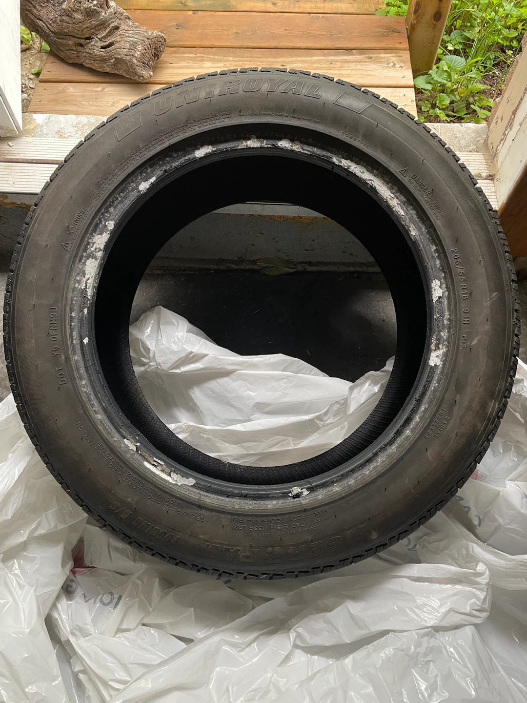 Two Uniroyal All Season Tires 205/55R16