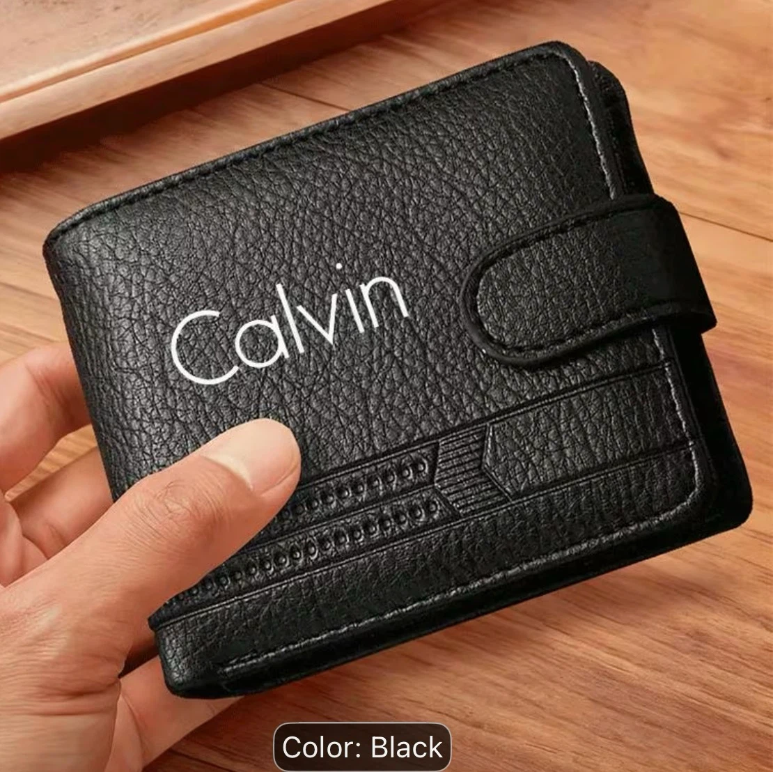 Calvin Black Bi-fold Wallet