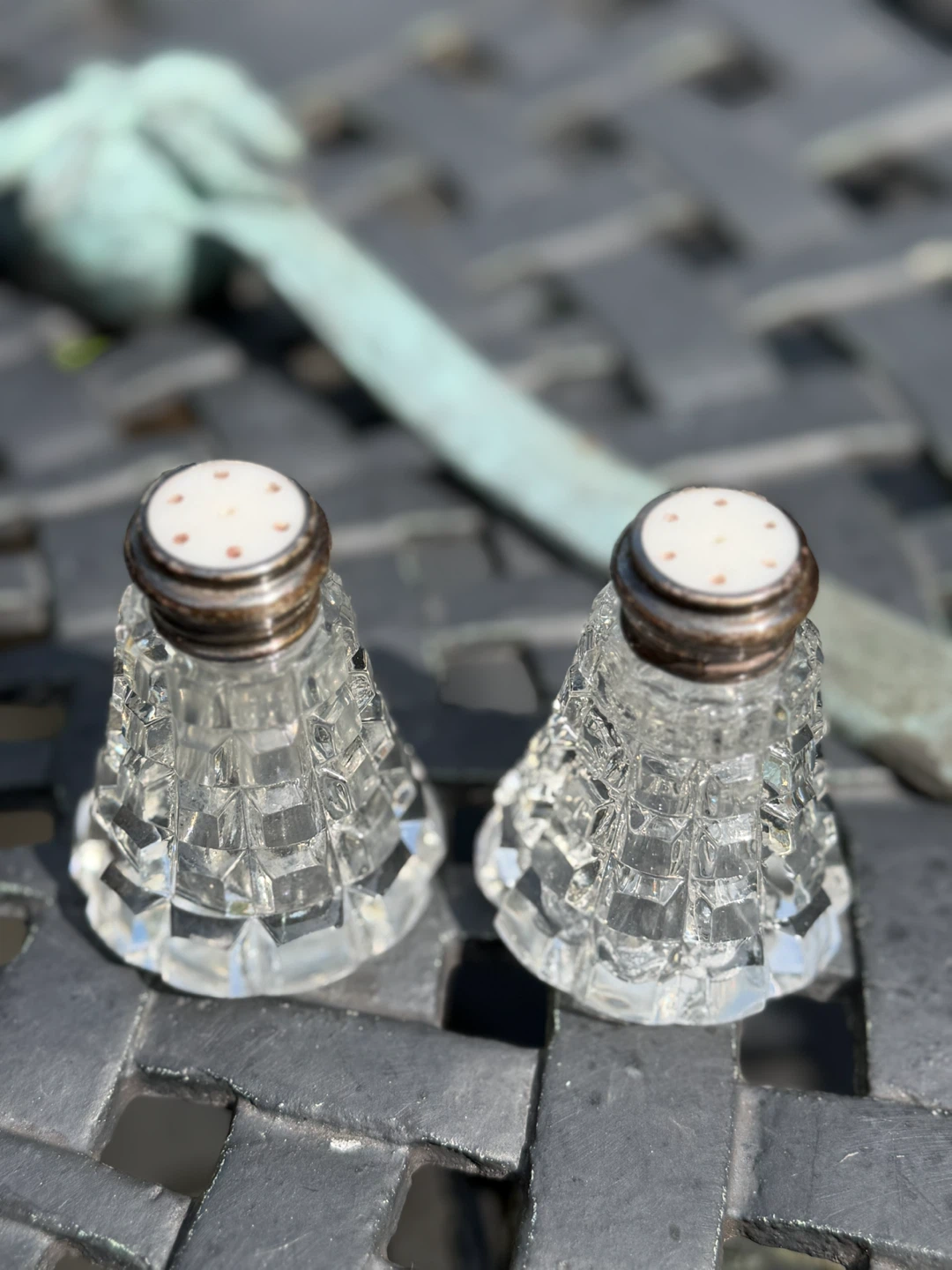 Vintage Henry Birks & Sons Crystal Salt and Pepper Shakers - photo 4