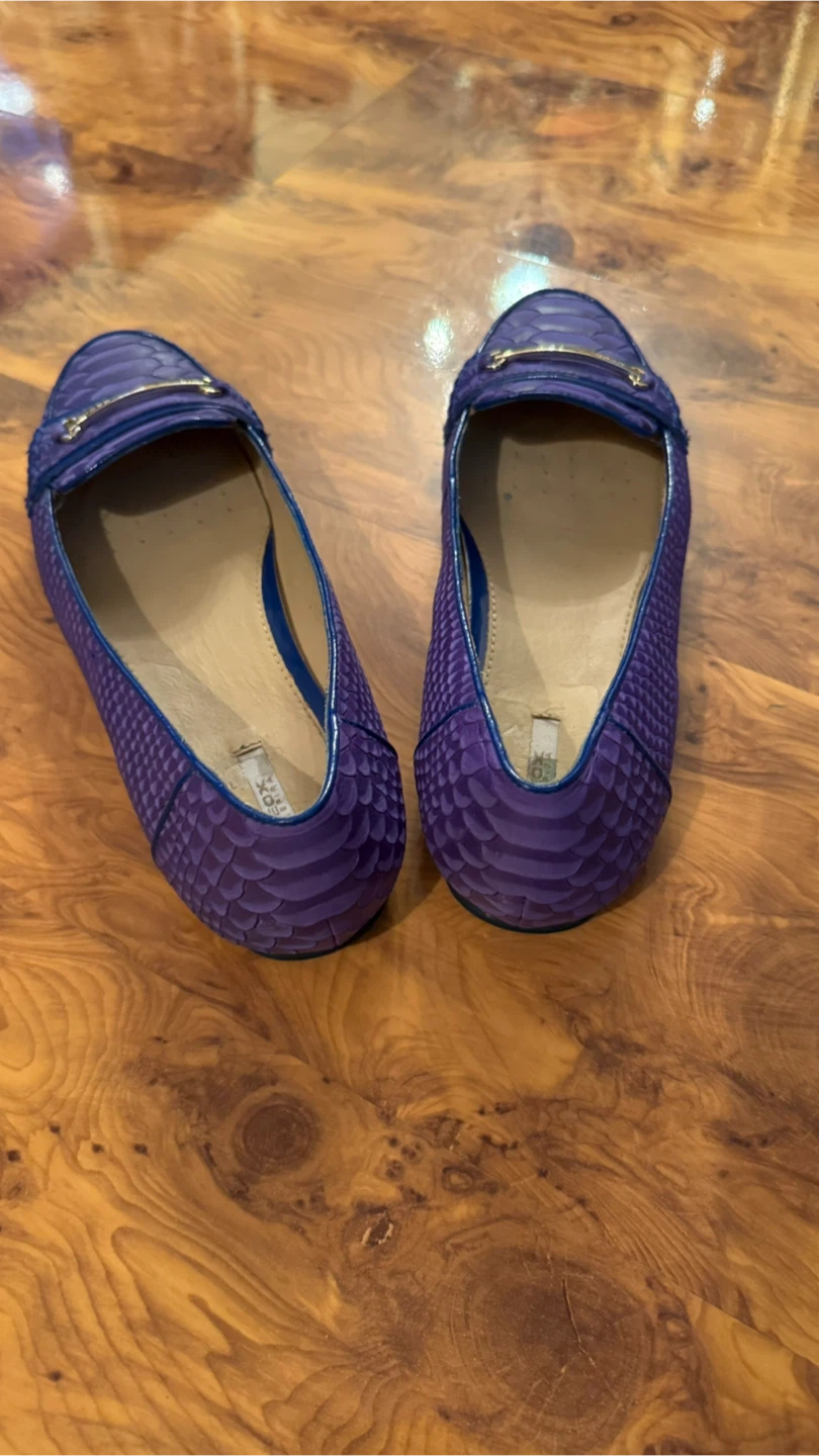 Geox Purple Python Loafers - Size 9 - photo 2