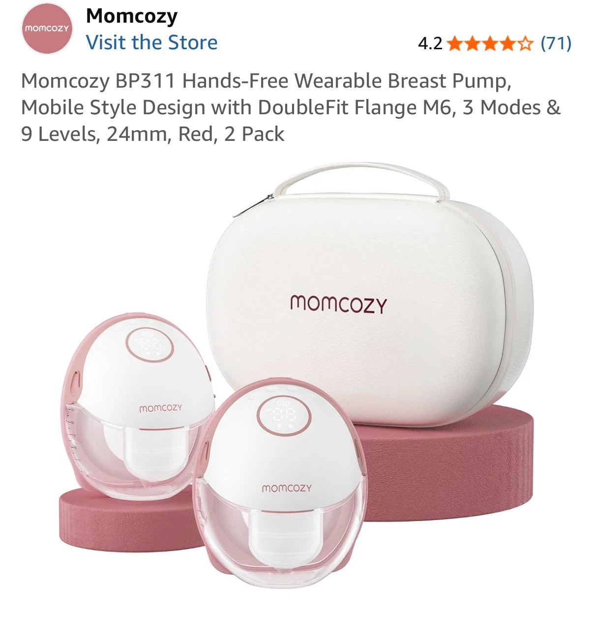 Momcozy M6 Hands Free Breast Pump