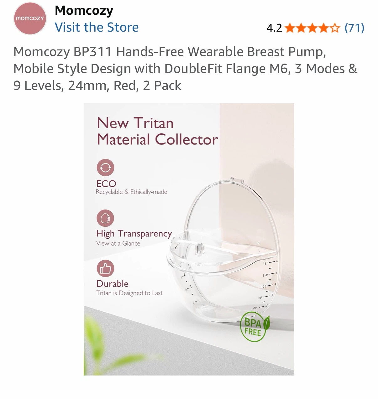 Momcozy M6 Hands Free Breast Pump - photo 3