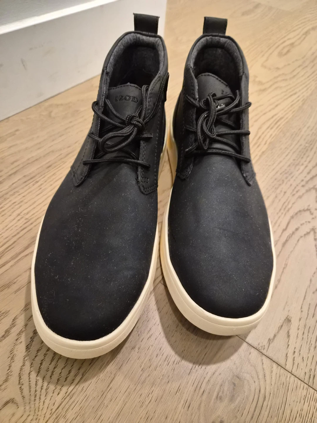 IZOD Black Suede Memory Foam Chukka Boots