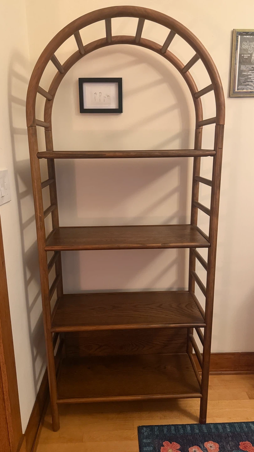 Curved Wooden Bookshelf