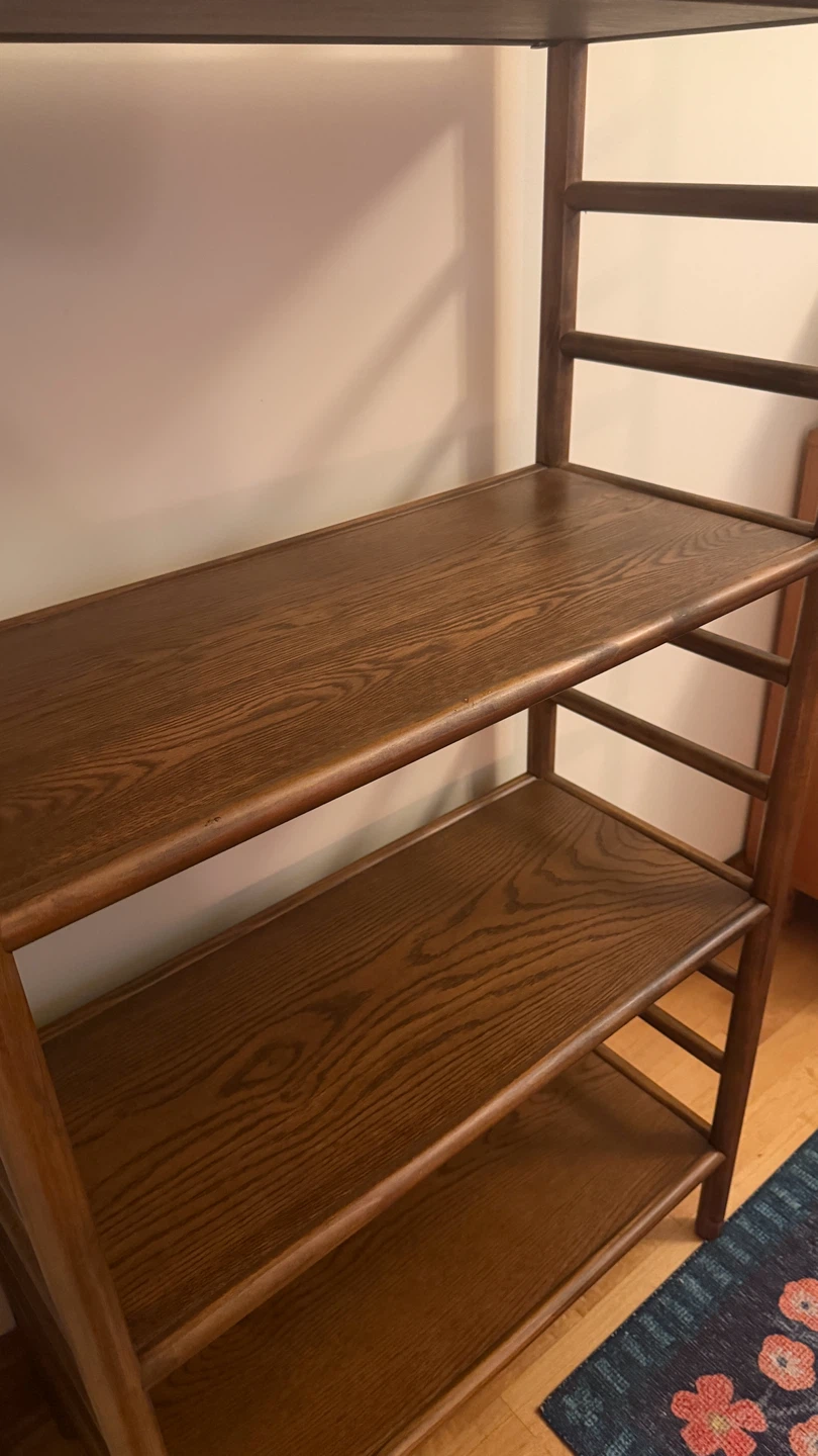 Curved Wooden Bookshelf - photo 3