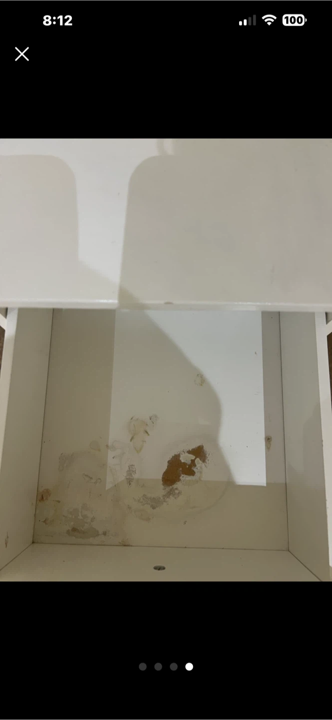 White accent cabinet with drawer and glass door - photo 3