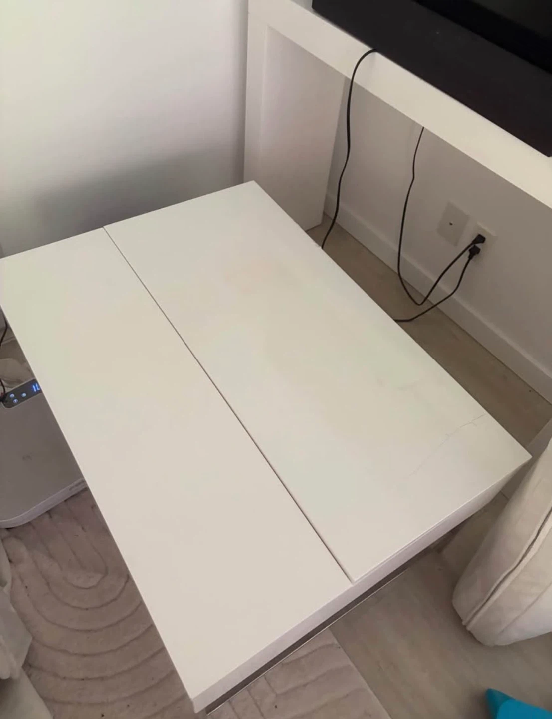 White Lift-Top Coffee Table - photo 2