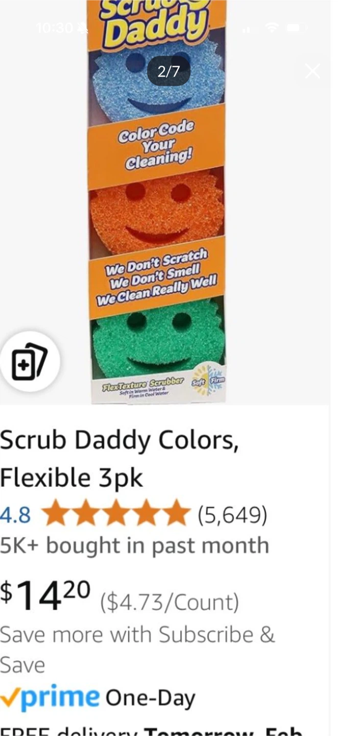 Color Magic Sponge Scrub Daddy Flexible 3pk - photo 5