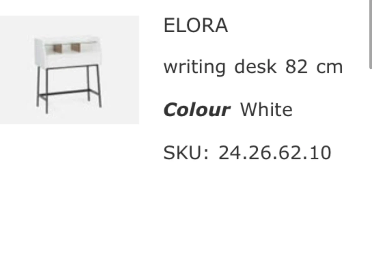 ELORA Writing Desk - White 82 cm - photo 3