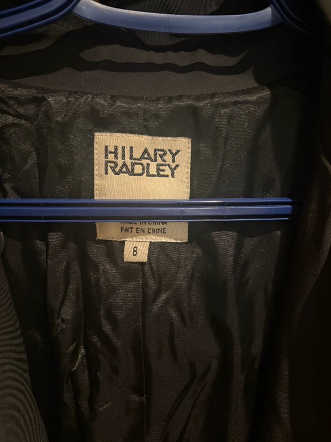 Hilary Radley Black Trench Coat Size 8 - photo 2