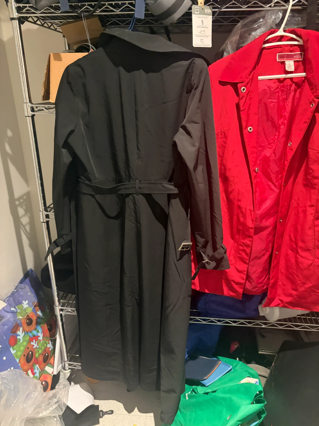 Hilary Radley Black Trench Coat Size 8 - photo 3