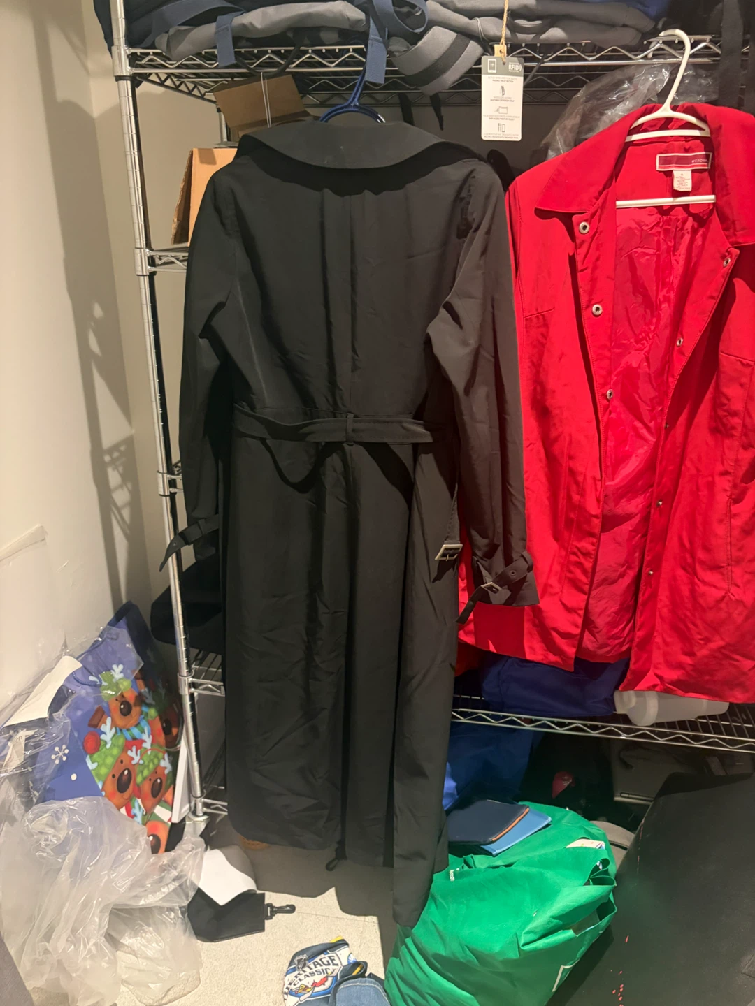 Hilary Radley Black Trench Coat Size 8 - photo 4