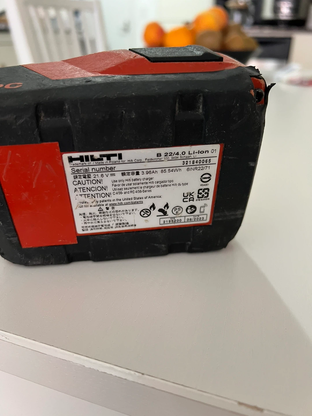 Hilti B22 4.0 Ah Li-Ion Battery - photo 5