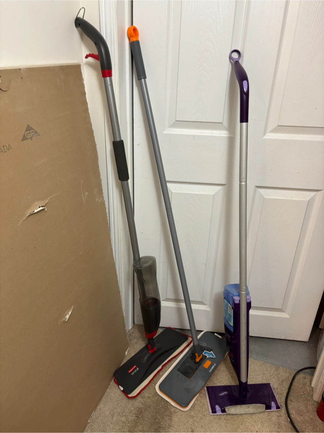 Rubbermaid Reveal, Casabella, and Swiffer WetJet Mops