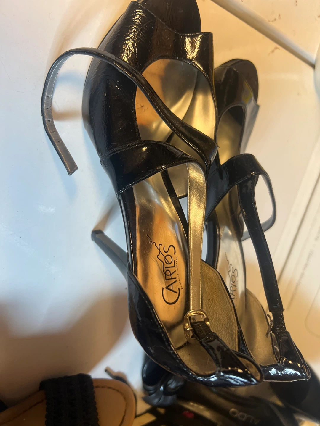 Carlos by Carlos Santana Black Patent Heels - photo 3