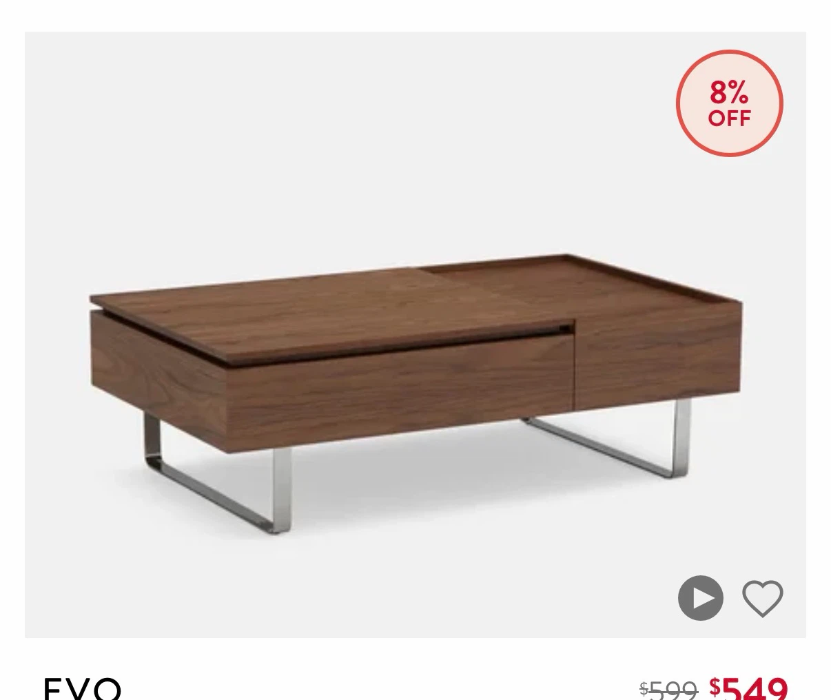 Evo coffee table white Structube - photo 3