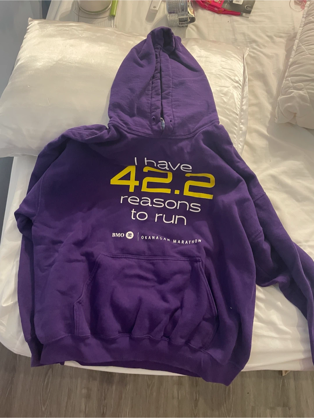 Purple Gildan Okanagan Marathon Hoodie