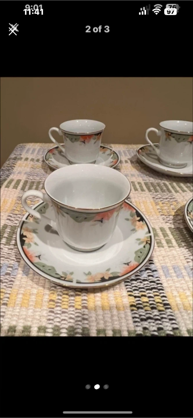 Espresso Set of 6 teacups and saucers - photo 2
