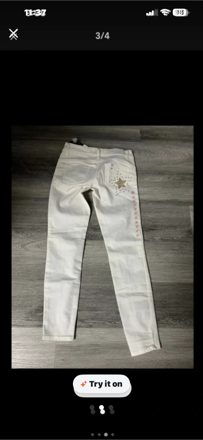 Liu Jo Jeans White Embellished Star Slim Fit - photo 2