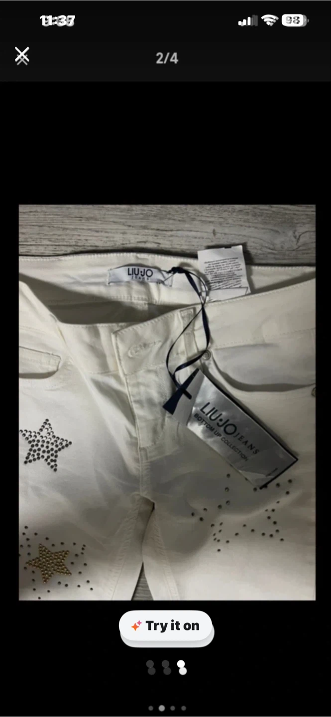 Liu Jo Jeans White Embellished Star Slim Fit - photo 3