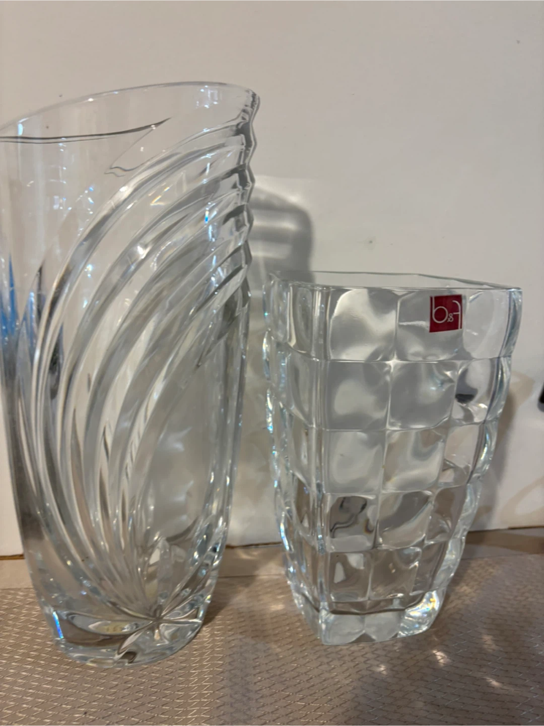Clear Glass Vases Set