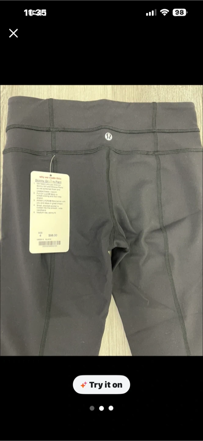 Lululemon Black Bootcut Pants Size 4 - photo 3