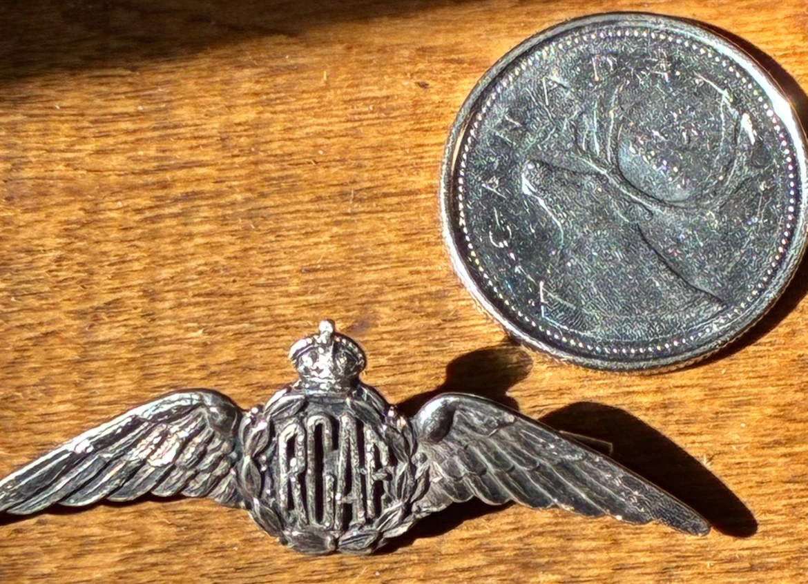 WWII RCAF Sterling Silver Sweetheart Wings Brooch jewelry - photo 2