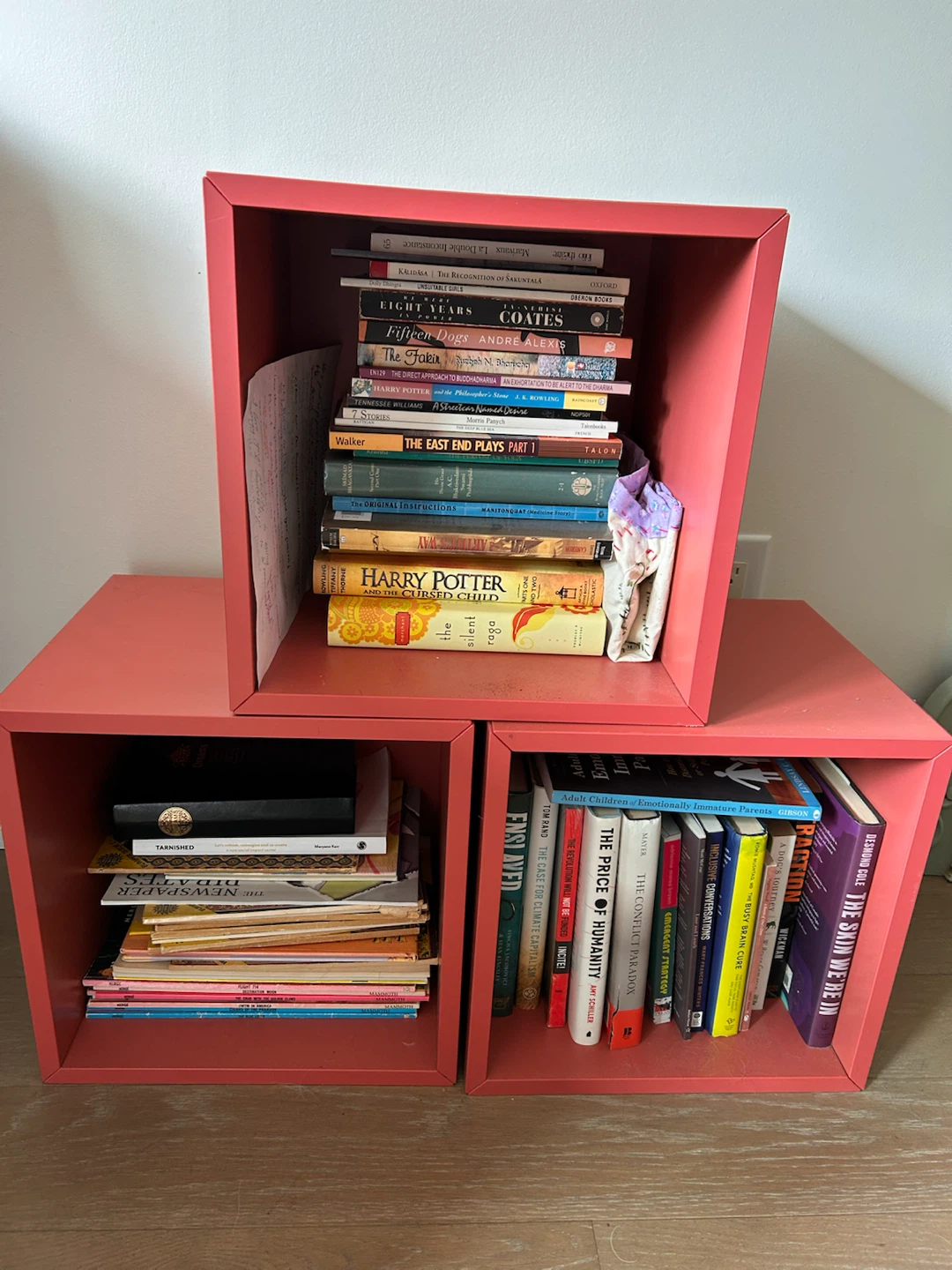Coral Cube Shelving Units (Set of 3)