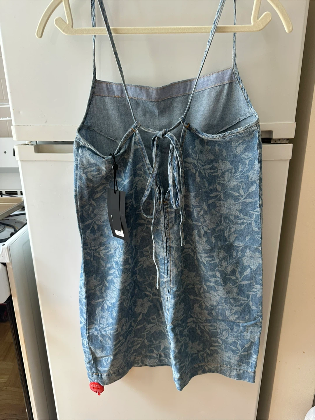 Rag & Bone Laser Floral Denim Tie Dress - photo 2