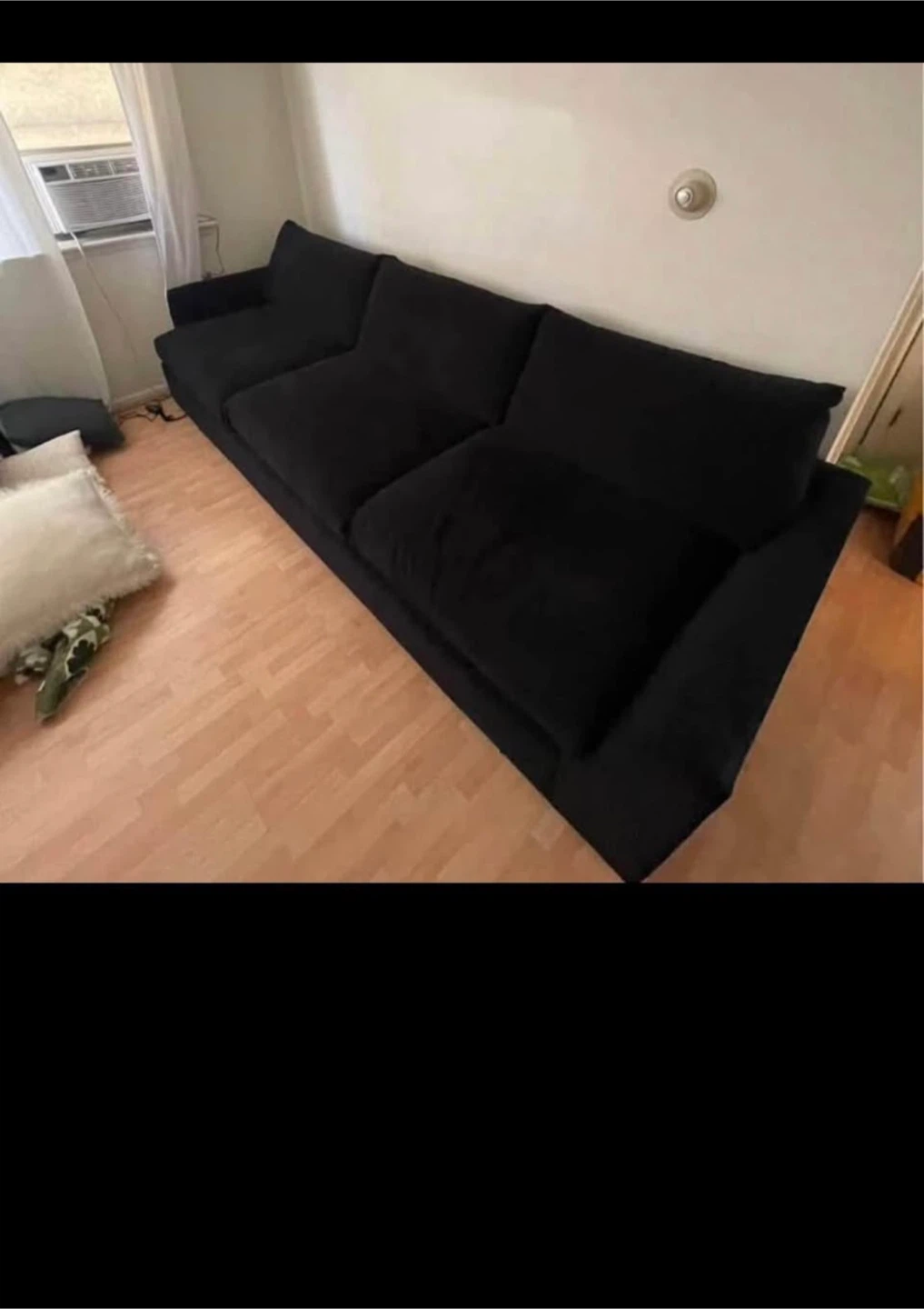 Create and barrel Black 3-Seater Sofa