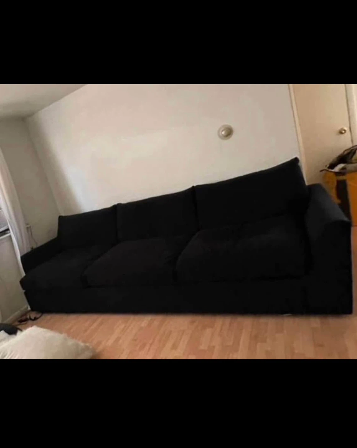 Create and barrel Black 3-Seater Sofa - photo 2