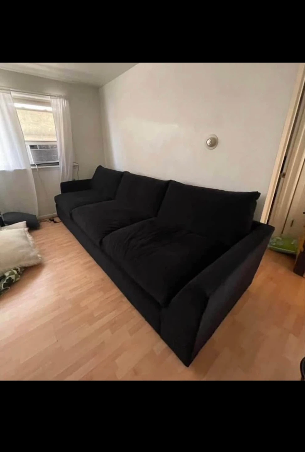 Create and barrel Black 3-Seater Sofa - photo 3