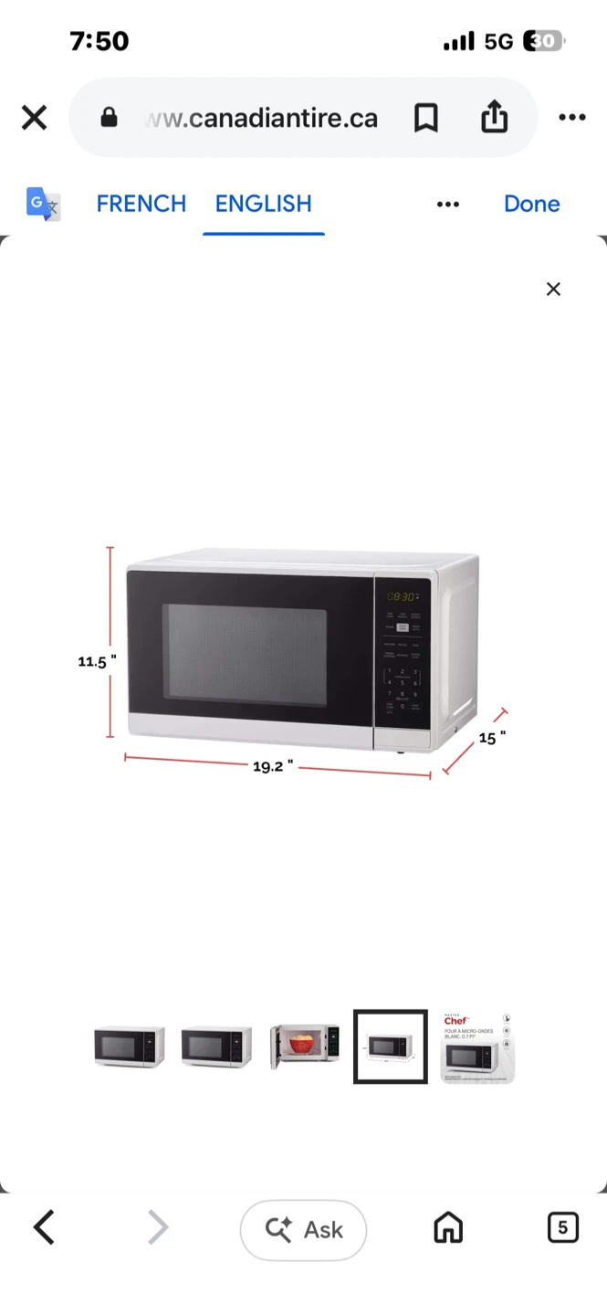 Small Master Chef Countertop Microwave - photo 5
