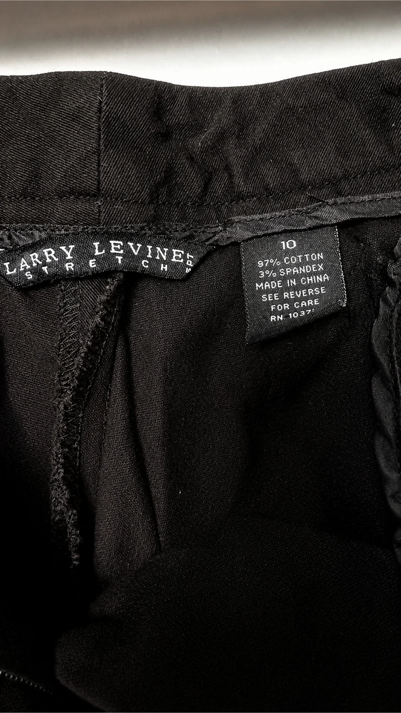 Larry Levine Black Shorts Size 10 - photo 4