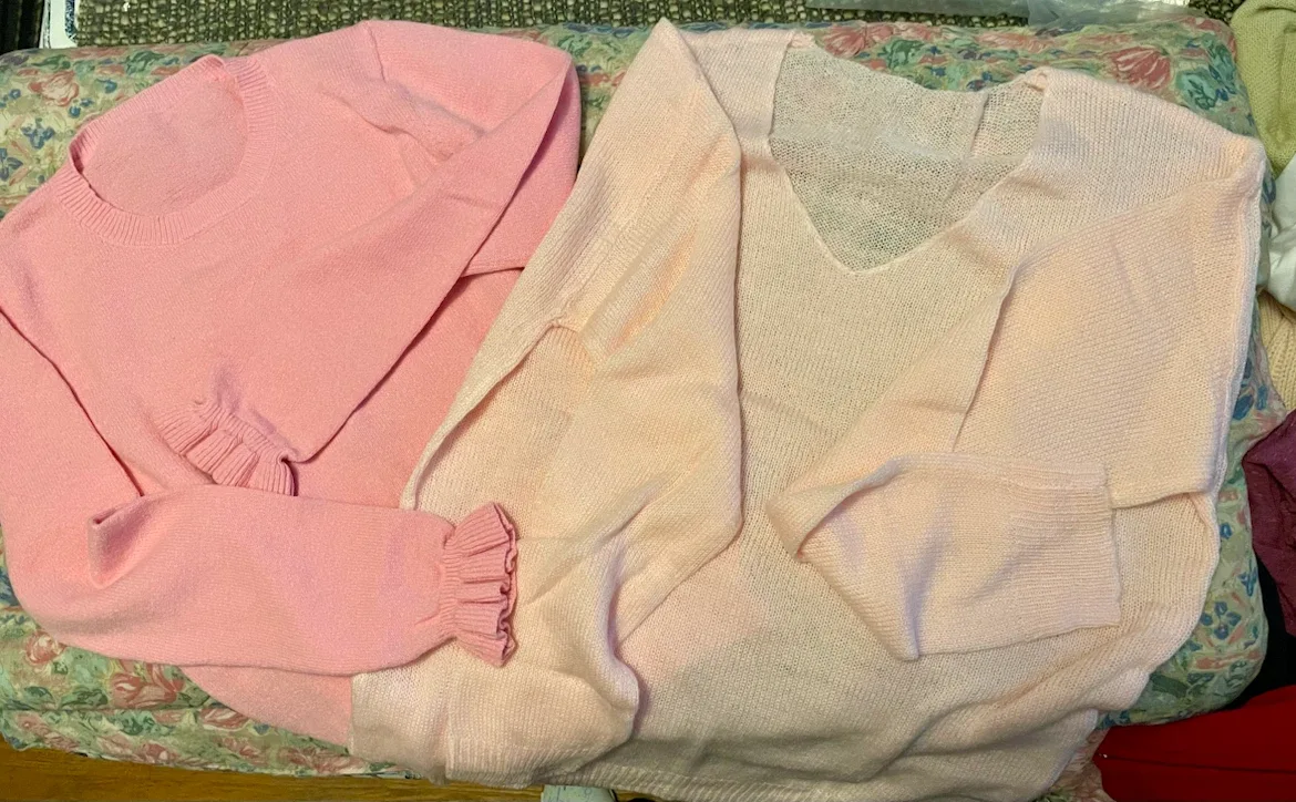 Two Beautiful Pink Knit Sweaters