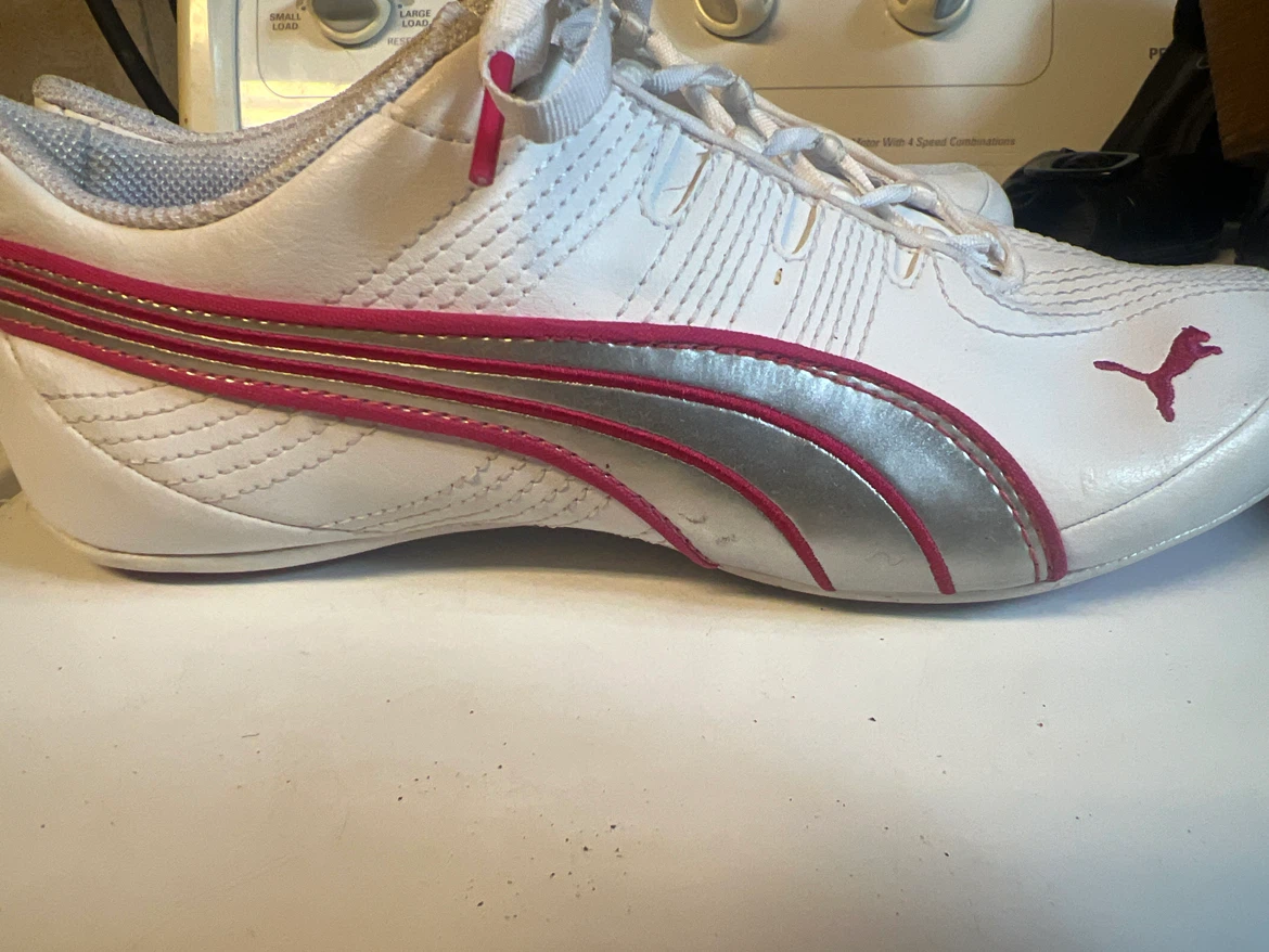 Puma White & Pink Driving Moccasins - photo 2