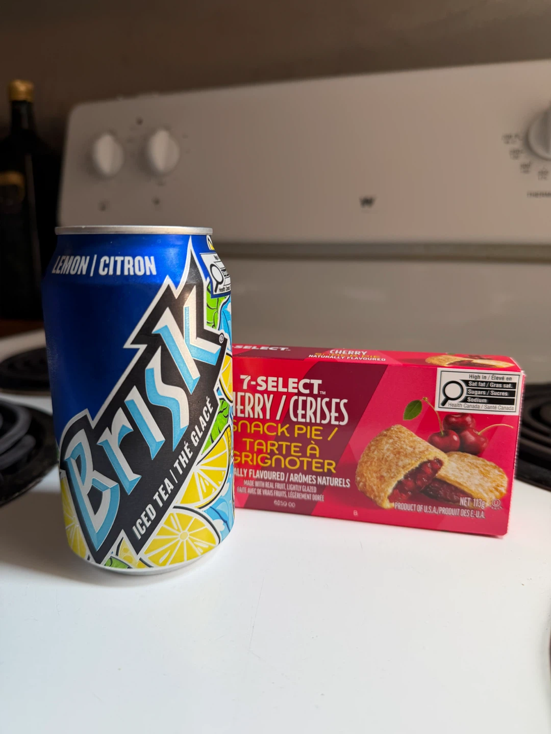 Brisk Lemon Iced Tea and 7-Select Cherry Snack Pie