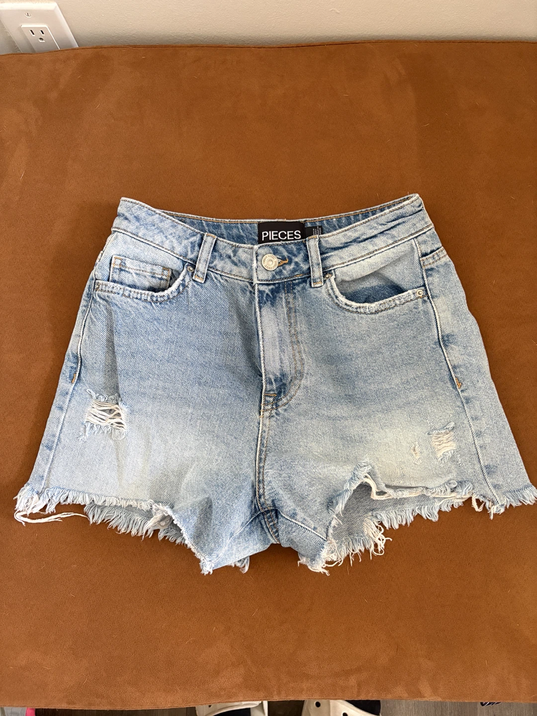 PIECES Denim Shorts, black shorts and bikini bundle