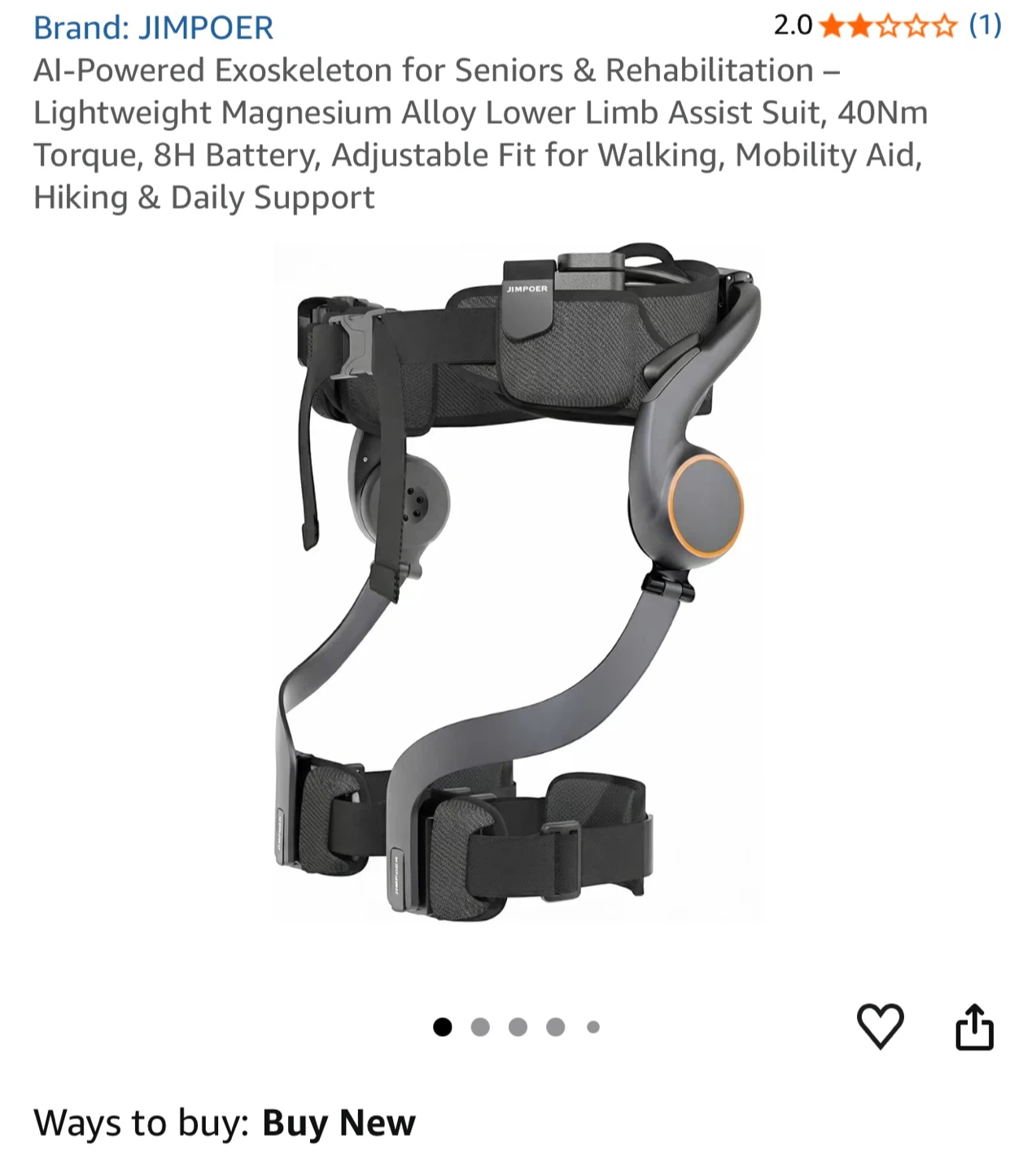 JIMPOER AI-Powered Exoskeleton Lower Limb Assist Suit