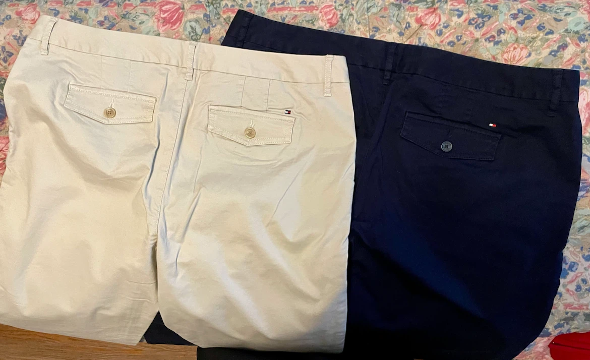 Tommy Hilfiger Chino Pants (Navy & Beige) - Size 14