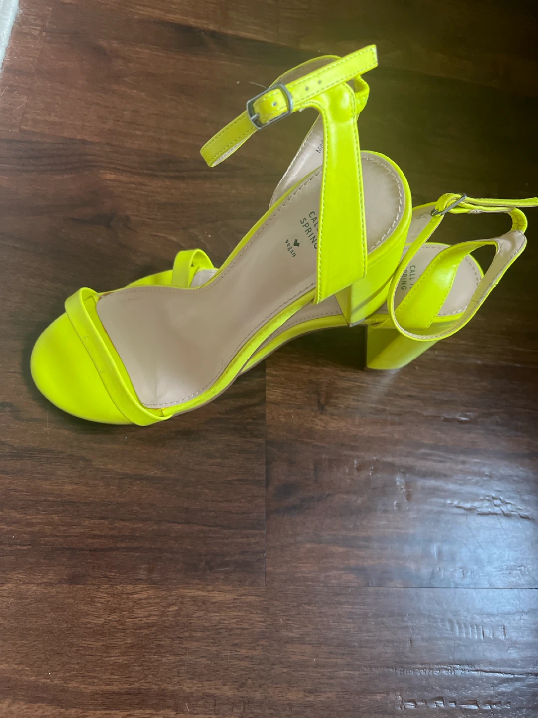 Call It Spring Neon Yellow Block Heel Sandals - photo 2