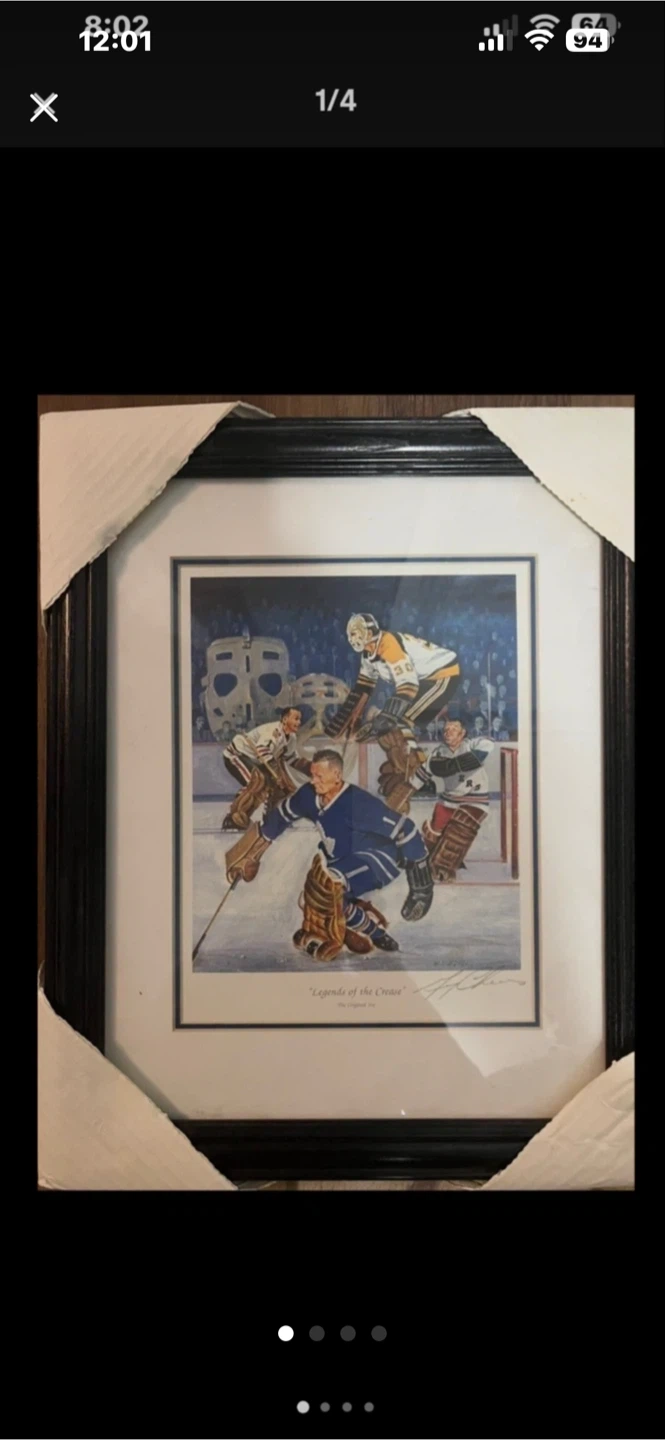 Legends of the Crease The Original Six Framed Hockey Art